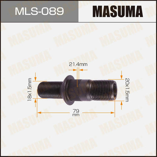 Шпилька колесная M20x1.5(R), M18x1.5(R) Masuma, MLS-089