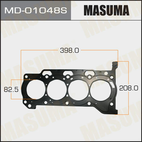 Трехслойная прокладка ГБЦ (металл-эластомер) Masuma толщина 1,50мм, MD-01048S