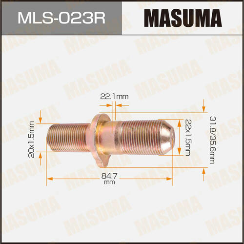 Шпилька колесная M22x1.5(R), M20x1.5(R) Masuma, MLS-023R