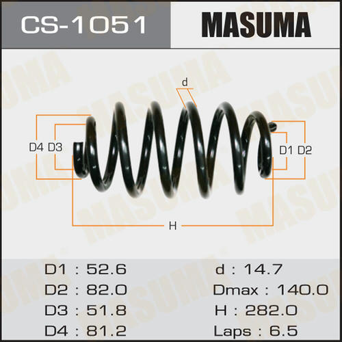 Пружина подвески Masuma, CS-1051