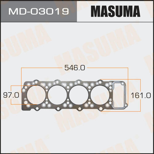 Прокладка ГБЦ (графит-эластомер) Masuma толщина 1,60 мм, MD-03019