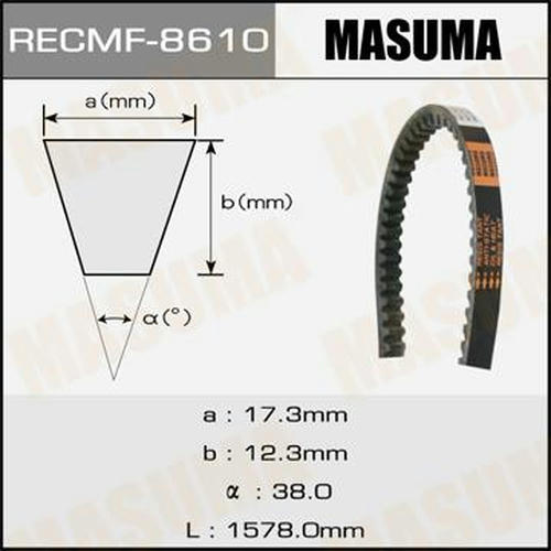Ремень привода навесного оборудования Masuma, 17x1578 мм, 17x1578 мм, 8610