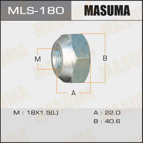 Гайка колесная Masuma M 18x1.5(L) под ключ 41 открытая, MLS-180