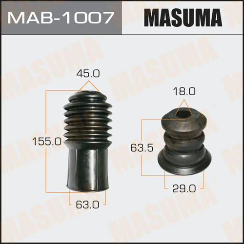Пыльник амортизатора Masuma универсальный, отбойник D=18, H=63.5, MAB-1007