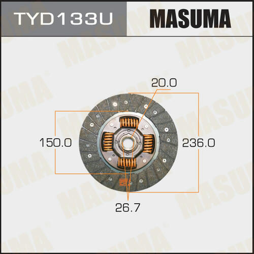 Диск сцепления Masuma, TYD133U