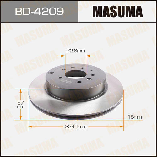Диск тормозной Masuma, BD-4209