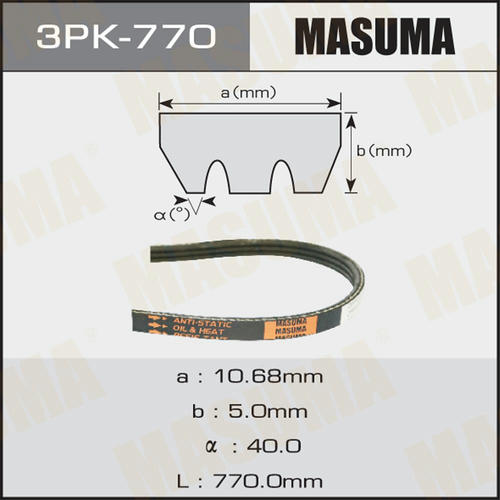 Ремень привода навесного оборудования Masuma, 3PK-770
