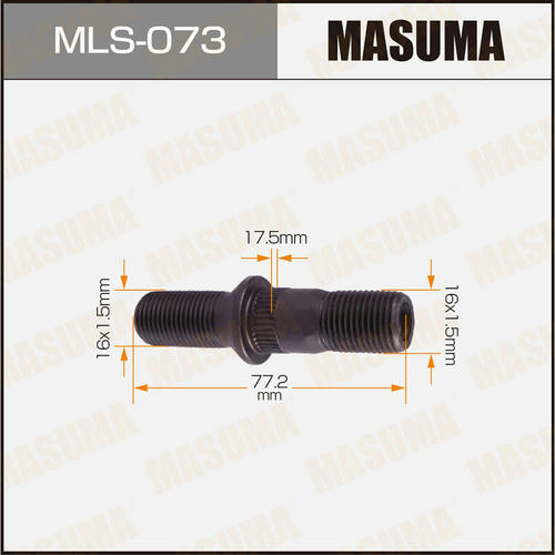 Шпилька колесная M16x1.5(R), M16x1.5(R) Masuma, MLS-073