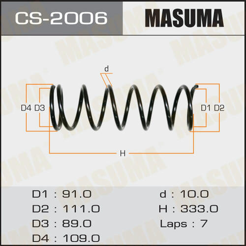 Пружина подвески Masuma, CS-2006