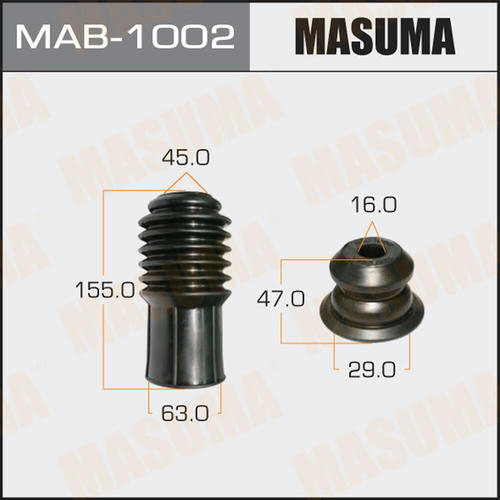 Пыльник амортизатора Masuma универсальный отбойник D=16, H=47, MAB-1002