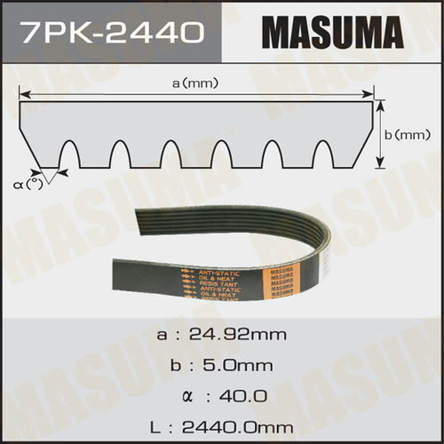Ремень привода навесного оборудования Masuma, 7PK-2440