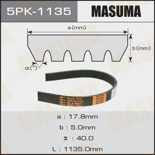 Ремень привода навесного оборудования Masuma, 5PK-1135