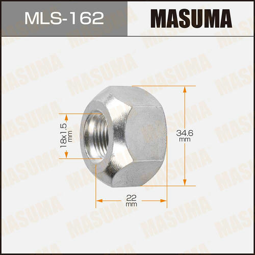 Гайка колесная Masuma M 18x1.5(L) под ключ 35 открытая, MLS-162