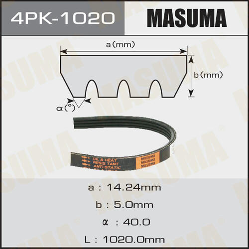 Ремень привода навесного оборудования Masuma, 4PK-1020
