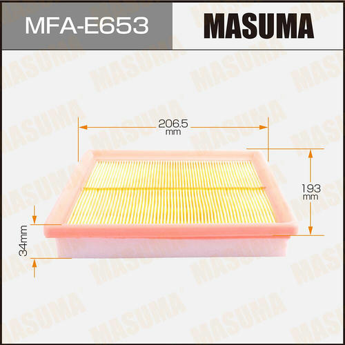 Фильтр воздушный Masuma, MFA-E653