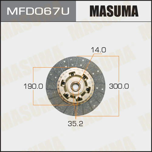 Диск сцепления Masuma, MFD067U