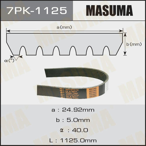 Ремень привода навесного оборудования Masuma, 7PK-1125