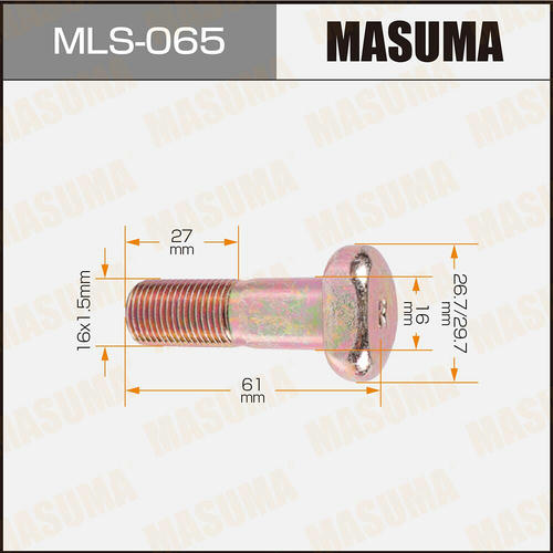Шпилька колесная M16x1.5(R) Masuma, MLS-065