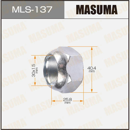 Гайка колесная Masuma M 30x1.5(R) под ключ 41, MLS-137