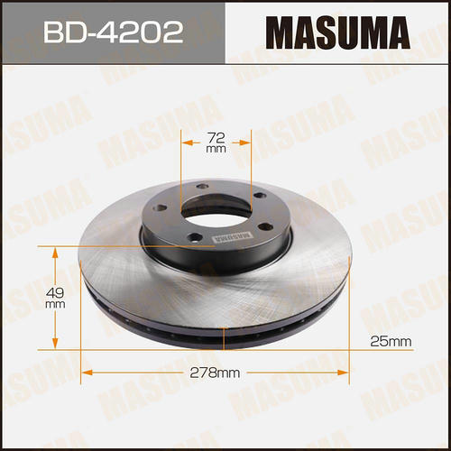 Диск тормозной Masuma, BD-4202