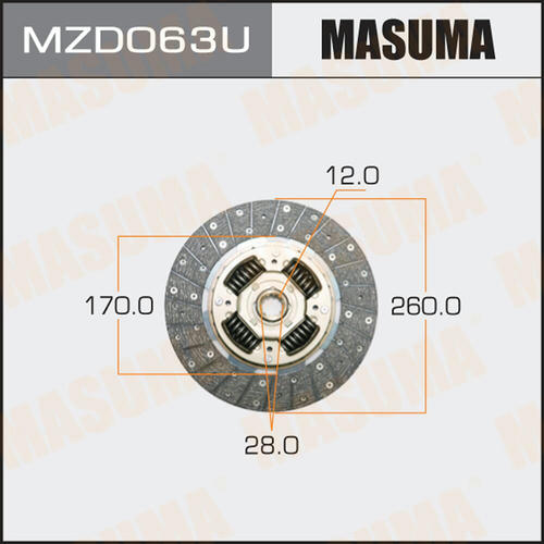 Диск сцепления Masuma, MZD063U