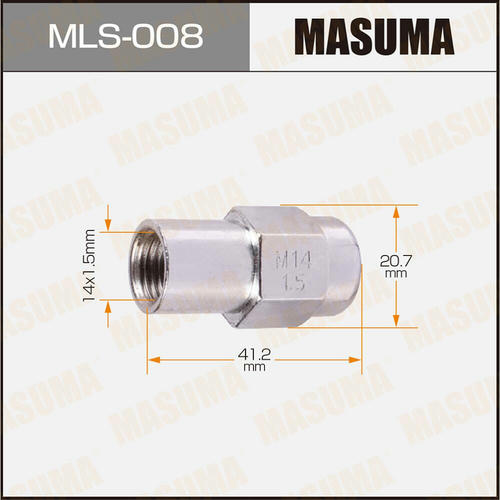 Гайка колесная Masuma M14x1.5(R) под ключ 21 с шайбой, MLS-008