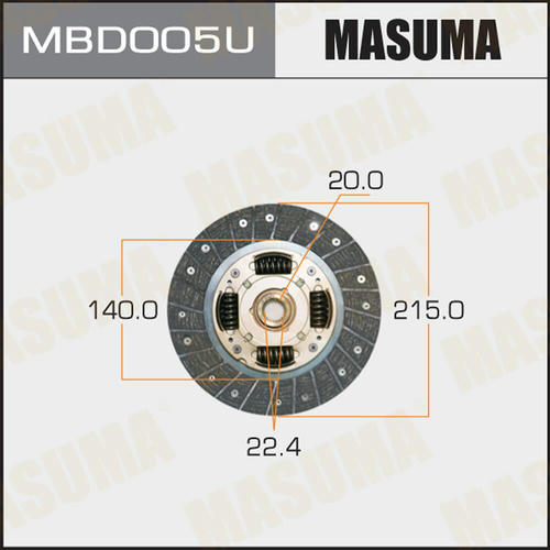 Диск сцепления Masuma, MBD005U