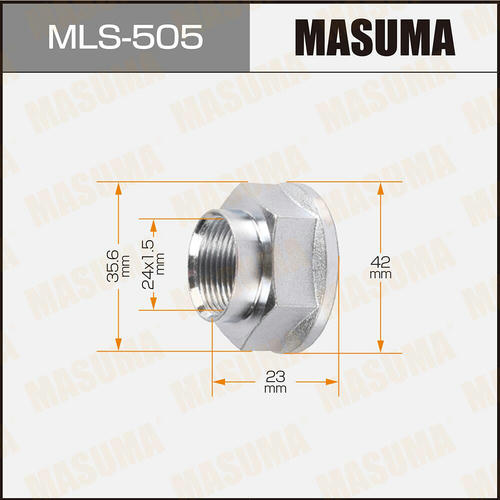 Гайка ШРУСа Masuma M24x1.5(R) под ключ 36, MLS-505