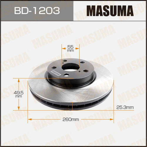Диск тормозной Masuma, BD-1203