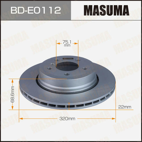 Диск тормозной Masuma, BD-E0112