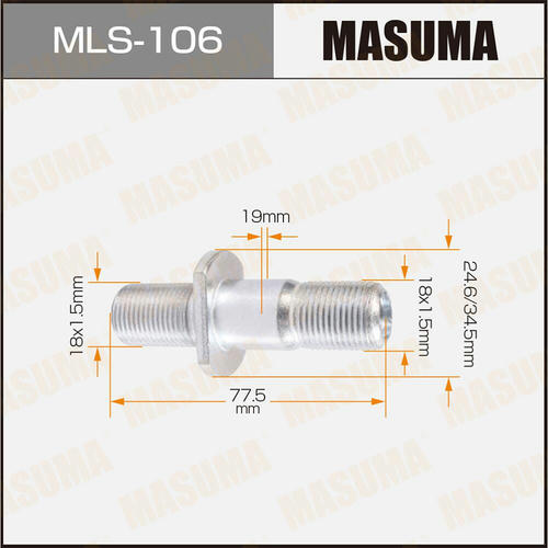 Шпилька колесная M18x1.5(L), M18x1.5(L) Masuma, MLS-106