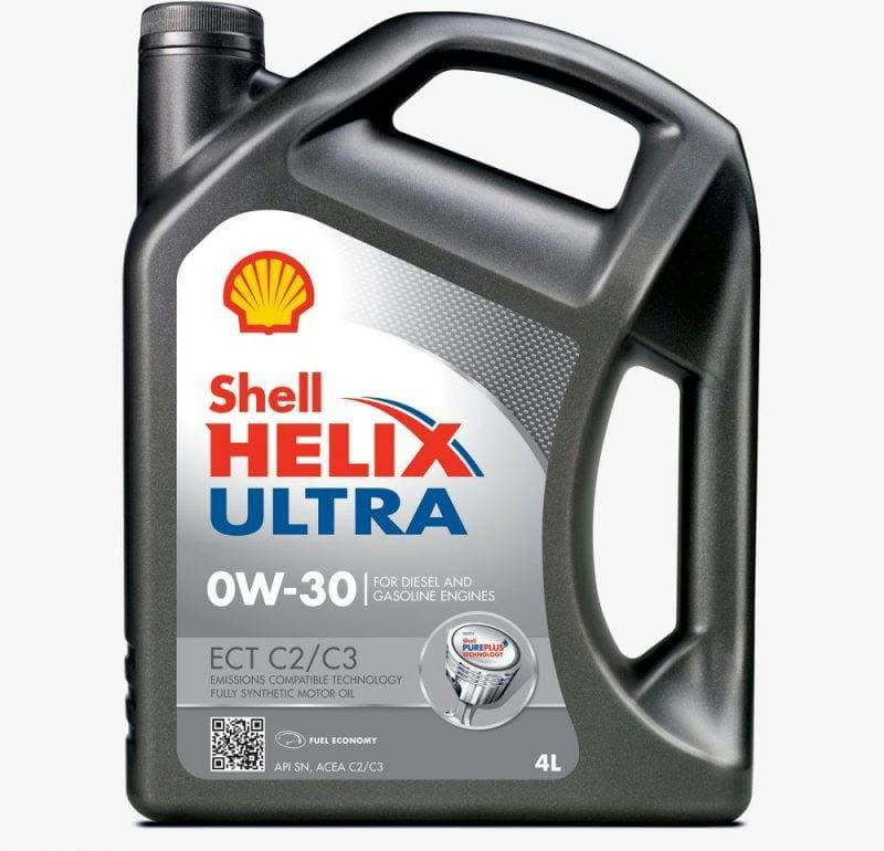 Масло SHELL Helix Ultra ECT 0W30 C2C3 моторное синтетическое 4л