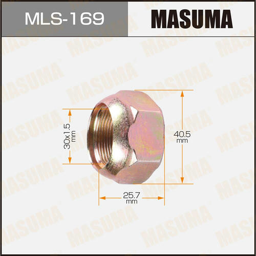 Гайка колесная Masuma M 30x1.5(R) под ключ 41 открытая, MLS-169