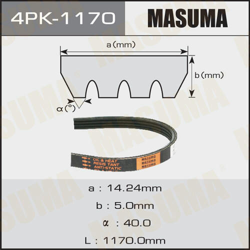Ремень привода навесного оборудования Masuma, 4PK-1170
