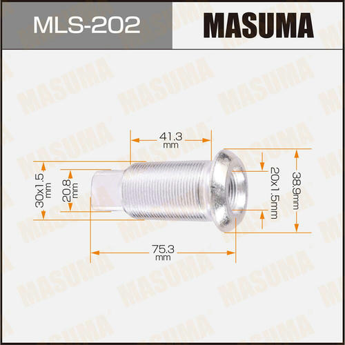 Футорка колесная M30x1.5(L), M20x1.5(L) Masuma, MLS-202