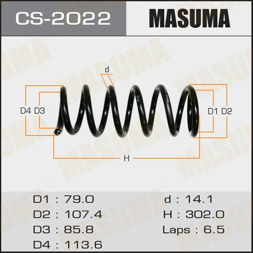 Пружина подвески Masuma, CS-2022