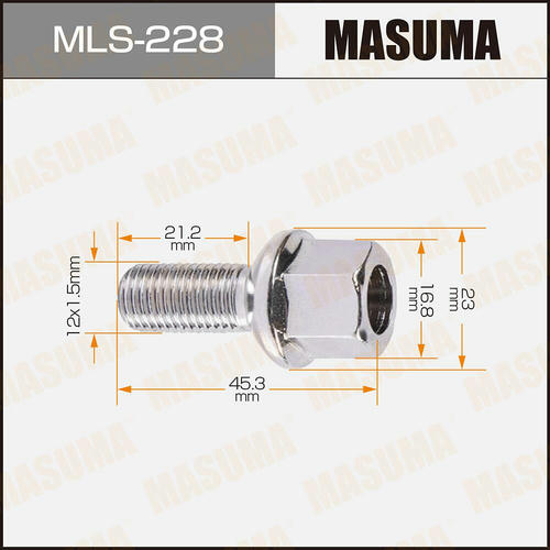 Болт колесный M12x1.5(R) Masuma, MLS-228
