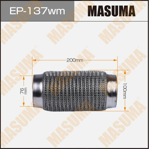 Гофра глушителя Masuma wiremesh 76x200, EP-137wm