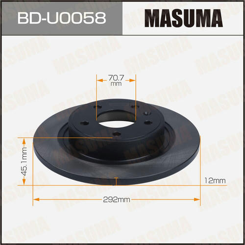 Диск тормозной Masuma, BD-U0058