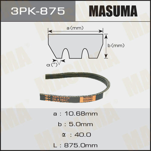 Ремень привода навесного оборудования Masuma, 3PK-875
