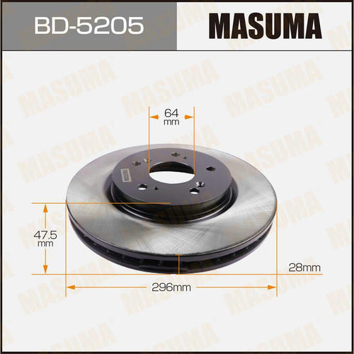 Диск тормозной Masuma, BD-5205