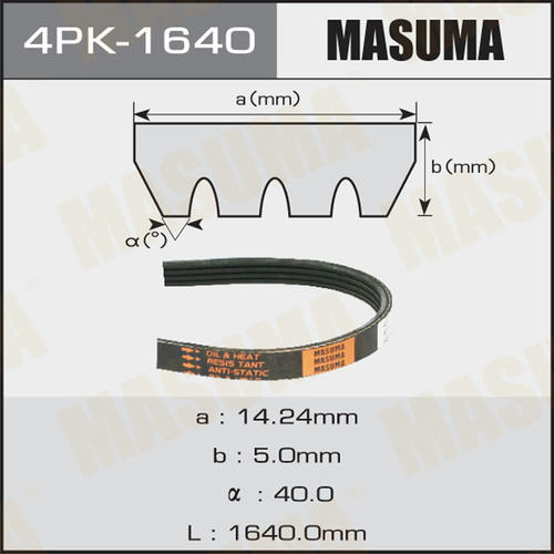 Ремень привода навесного оборудования Masuma, 4PK-1640