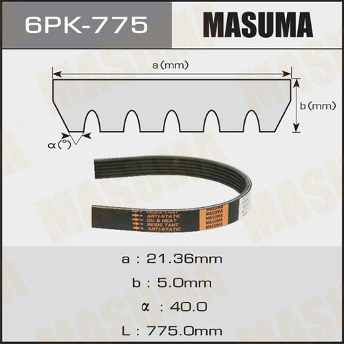 Ремень привода навесного оборудования Masuma, 6PK-775