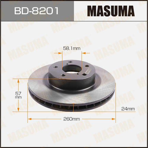 Диск тормозной Masuma, BD-8201