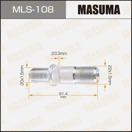 Шпилька колесная M22x1.5(R), M20x1.5(L) Masuma, MLS-108