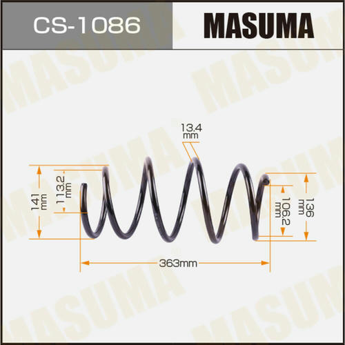 Пружина подвески Masuma, CS-1086