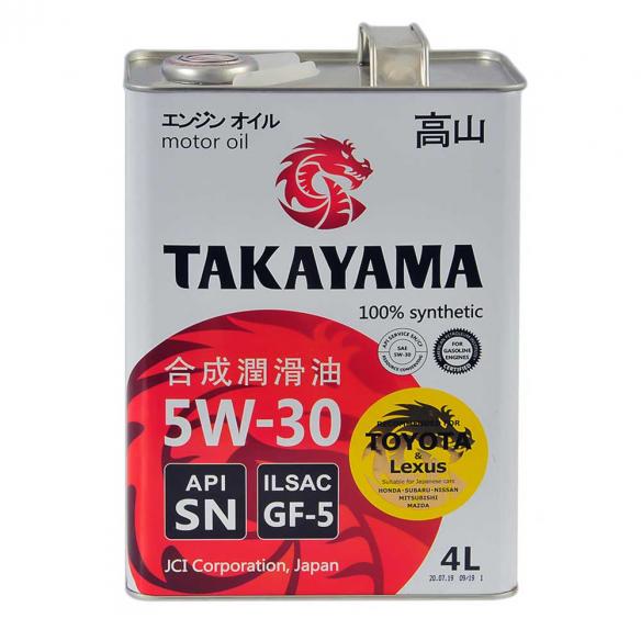Масло моторное TAKAYAMA 5W-30 синтетика 4 л 605043