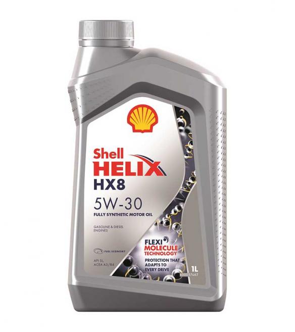 Масло моторное SHELL HELIX HX8 5W-30 синтетика 1 л 550046372