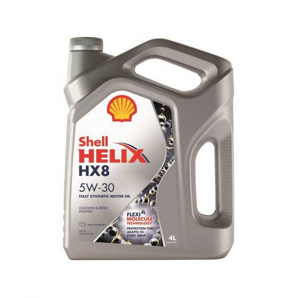 Масло моторное SHELL HELIX HX8 5W-30 синтетика 4 л 550040542