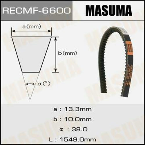 Ремень привода навесного оборудования Masuma, 13x1549 мм, 13x1549 мм, 6600